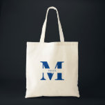 Eenvoudig Modern Elegant Blauw Persoonlijk Monogra Tote Bag<br><div class="desc">Deze elegante en moderne boodschappentas, in een verfijnd blauwe tint, is de perfecte accessoire voor elk feest of als bruidsmeisje cadeau. Ontworpen met eenvoud en stijl in het achterhoofd, heeft deze trendy tas een gepersonaliseerd monogram naam en initialen, wat een unieke, op maat gemaakte uitstraling geeft. Het strakke en chic...</div>