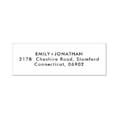 Eenvoudig Modern Elegant Bruiloft Retouradres Zelfinktende Stempel (Design)