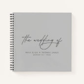 Eenvoudig modern, elegant budgetvriendelijk gastbo notitieboek (Voorkant)