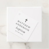Eenvoudig modern Elegant Cross Baby Baptisme Bedankjes Labels (In situ)