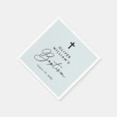 Eenvoudig modern Elegant Cross Baby Baptisme Servet (Hoek)