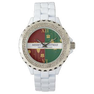 Eenvoudig Modern Elegant Decoratief Kerst Familie Horloge