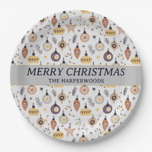 Eenvoudig Modern Elegant Decoratief Kerst Familie Papieren Bordje