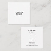 Eenvoudig, modern, elegant design, professioneel d vierkante visitekaartje (Voorkant / Achterkant)
