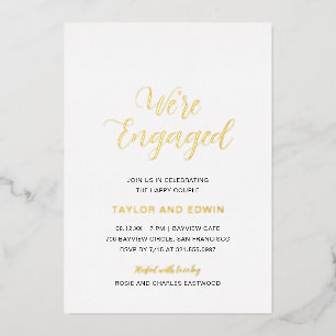 Eenvoudig, modern, elegant Enterprise Gold Folie Uitnodiging