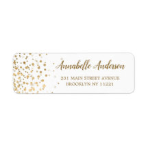 Eenvoudig modern Elegant Gold Glitter Confetti Scr