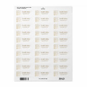 Eenvoudig modern Elegant Gold Glitter Confetti Scr Etiket (Full Sheet)