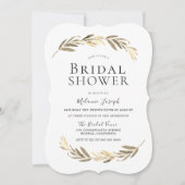 Eenvoudig modern elegant Gold Leaf-Vrijgezellenfee Kaart (Voorkant)