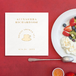 Eenvoudig Modern Elegant Gold Vrijgezellenfeest Te Folie Servetten