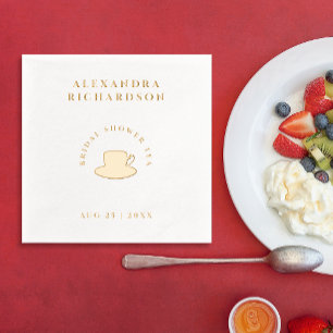 Eenvoudig Modern Elegant Gold Vrijgezellenfeest Te Folie Servetten