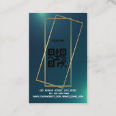 Eenvoudig Modern Elegant Groen Gouden Vastgoed Visitekaartje (Achterkant)