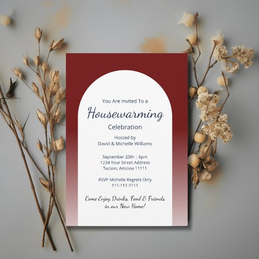 Eenvoudig Modern Elegant Housewarming Party Kaart