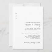 Eenvoudig modern elegant in één QR-code bruiloft Kaart (Voorkant)