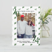 Eenvoudig Modern Elegant Kerstpaar kaart (Staand voorkant)