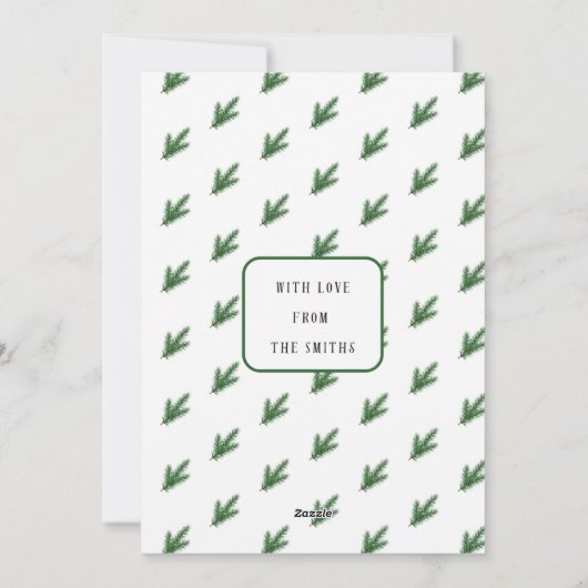 Eenvoudig Modern Elegant Kerstpaar kaart (Achterkant)