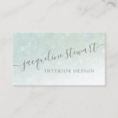 Eenvoudig modern, elegant lichtblauw visitekaartje (Voorkant)