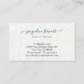 Eenvoudig modern, elegant lichtroze professional visitekaartje (Achterkant)