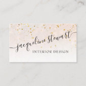 Eenvoudig modern, elegant lichtroze professional visitekaartje (Voorkant)