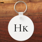 Eenvoudig modern elegant monogram eerste letter sleutelhanger (Voorkant)