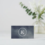 Eenvoudig Modern Elegant Monogram Zwart Krijtbord Visitekaartje (Staand voorkant)