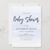 Eenvoudig modern Elegant Navy Blue Baby shower Kaart (Voorkant)