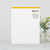 Eenvoudig modern elegant oranje letterhoofd #1 custom briefhoofd (Staand voorkant)