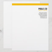 Eenvoudig modern elegant oranje letterhoofd #1 custom briefhoofd (Voorkant / Achterkant)