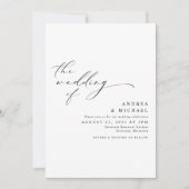 Eenvoudig modern Elegant Photo Wedding Kaart (Voorkant)