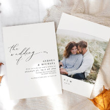 Eenvoudig modern Elegant Photo Wedding