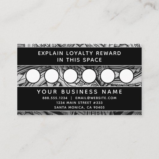 Eenvoudig modern, elegant, professioneel rendy pat afsprakenkaartje (Achterkant)