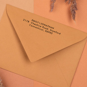 Eenvoudig modern elegant retouradres voor bruiloft  zelfinktende stempel