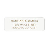 Eenvoudig modern Elegant Return Address Label (Voorkant)