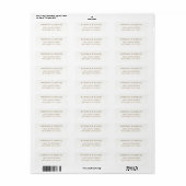 Eenvoudig modern Elegant Return Address Label (Full Sheet)