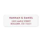 Eenvoudig modern Elegant Return Address Label (Voorkant)