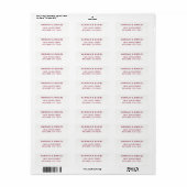 Eenvoudig modern Elegant Return Address Label (Full Sheet)