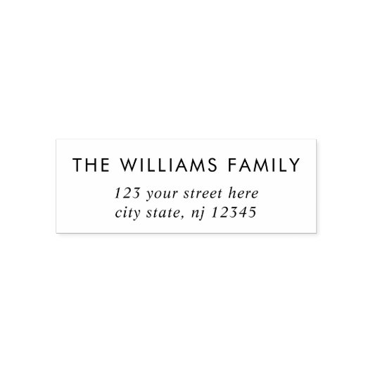 Eenvoudig modern Elegant Return-adres Zelfinktende Stempel (Design)