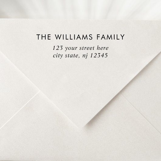 Eenvoudig modern Elegant Return-adres Zelfinktende Stempel