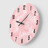 Eenvoudig modern elegant roze grote klok (Hoek)