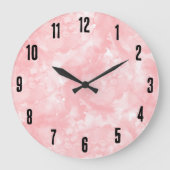Eenvoudig modern elegant roze grote klok (Voorkant)