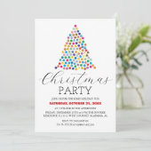 Eenvoudig Modern Elegant Script Christmas Party Kaart (Staand voorkant)