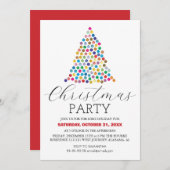 Eenvoudig Modern Elegant Script Christmas Party Kaart (Voorkant / Achterkant)