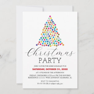 Eenvoudig Modern Elegant Script Christmas Party Kaart