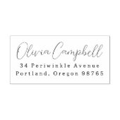 Eenvoudig Modern Elegant Script Naam Retouradres Rubberstempel (Afrduk)