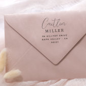 Eenvoudig Modern Elegant Script Naam Retouradres Rubberstempel