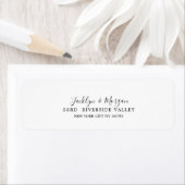 Eenvoudig modern elegant script retour adreslabel etiket (Insitu)