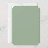 Eenvoudig modern elegant script Sage Green Wedding Kaart (Achterkant)