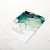 Eenvoudig Modern Elegant Smaragd Groen Sla de datu Folie Uitnodiging (Gedraaid)