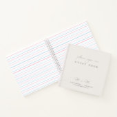 Eenvoudig modern elegant trouwgastenboek notitieboek (Binnen)