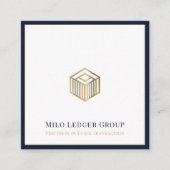 Eenvoudig Modern Elegant Vierkante Visitekaartje (Voorkant)