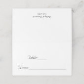 Eenvoudig modern Elegant Wedingstabel Plaatskaartje (Buitenkant ongevouwen)